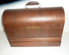 Singer Early 1951 Antique Sewing Machine Wood Bentwood Case