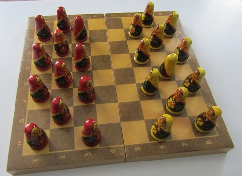 Jeu dames ancien bois - de,