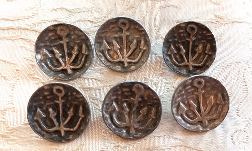 Boutons ancre marine en - 6,
