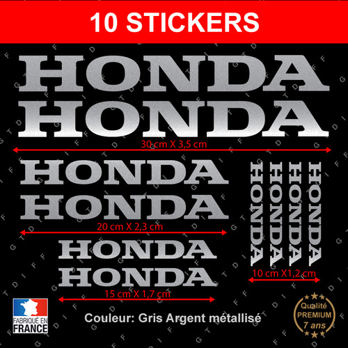 Stickers honda argent - 10,
