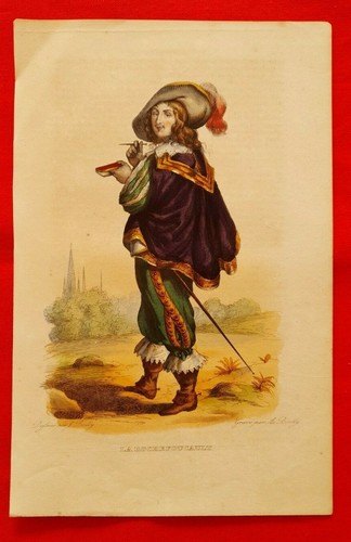 Gravure aquaréllée xixè - gravure,