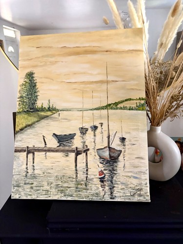 Tableau marine huile - –,