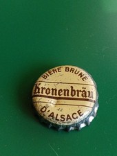 Antique brown beer capsule D Alsace Konenbrau interior cork