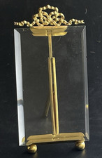 Porte-photo cadre en Bronze Napoléon III au ruban noué signé Blache (Auguste?)