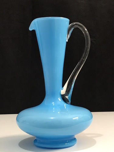 Vase pichet verre opaline - vase,