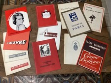 Rare lot de 12 programmes Parisiens Théatres Cabarets et Salles disparues 1960