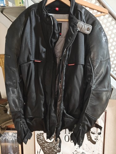 Blouson moto cuir textile - cuir, et