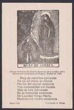 Holy card antique de la Virgin santino image pieuse estampa