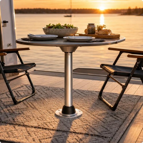 Pied table aluminium - table,