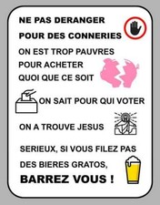 STOP WARNING STICKER 12x9cm NA046-4
