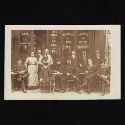 Cpa carte photo paris - carte, /