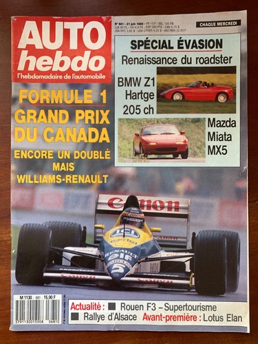 Auto hebdo 1989 bmw z - auto,