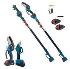 6" Mini Chainsaw Pruning Kit + Battery Operated Shear Scissors with Telescopic Rod