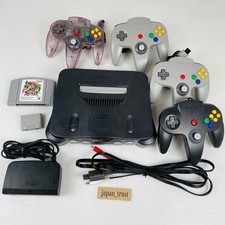 Console Nintendo 64 N64 Noire & 4 Câbles Manette REGION FREE Testée Fonctionne
