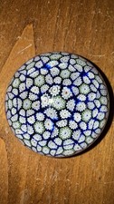 Sulfure Ancien Presse-papier Millefiori Murano
