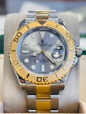 Rolex Yacht-Master 40 16623 Argent Cadran or Et Acier Ensemble Complet Boîte &
