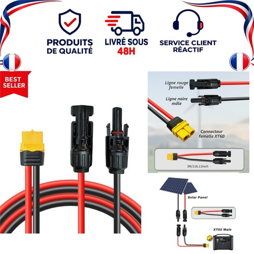 Câble charge solaire - câble, de