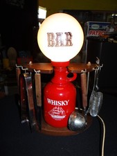 Vintage Bar Globe Lamp Post Barware Accessory Set Whisky Jug Light with Utensils