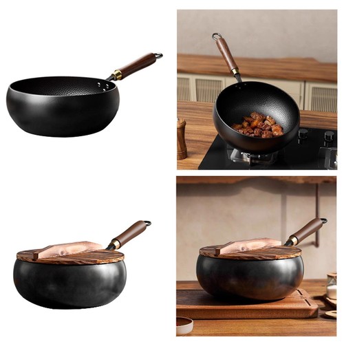 Wok antiadhésif manche - , en