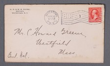 MayfairStamps US 1903 New York Watertown to Westfield MA Cover aau_13885