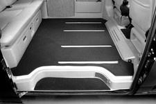 Tapis De Compartiment Compatible Avec VW T4 Multivan RAILS Premium Velours NOIR