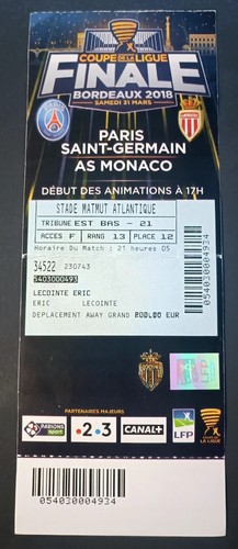 Ticket finale monaco paris - , as