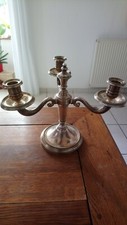Ancien chandelier 3 branches bronze argenté