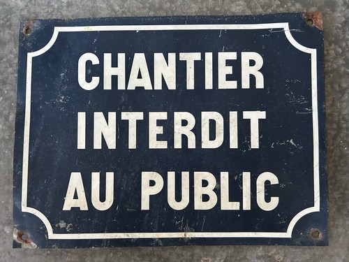 Vintage plaque tôle - vintage, en