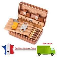 Noir Boîte à Cigare Briquet à Cigare Jet Flamme Punch Coupe-cigare Gaz Butane