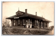 Missouri Pacific MoPac Railroad Depot RPPC 1908c ~ CHETOPA KANSAS