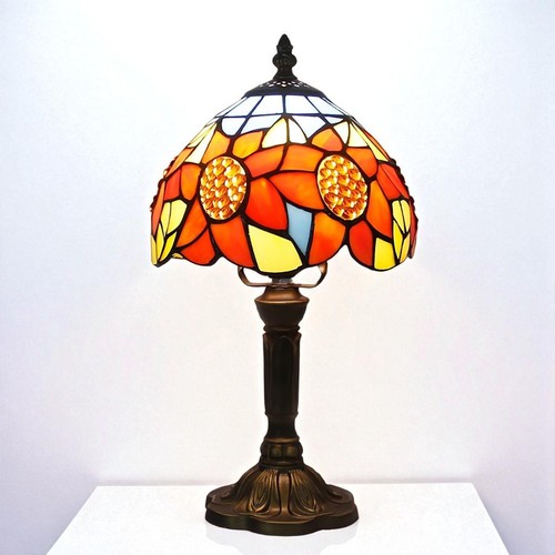 Lampe baroque vitrail tiffany - baroque,
