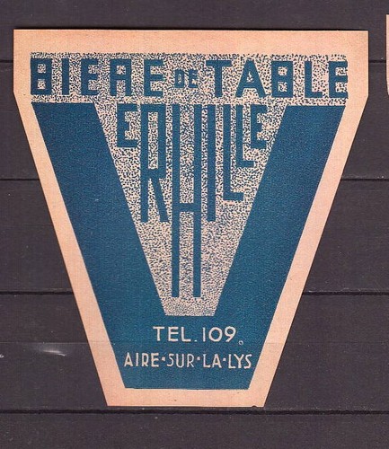 Old label beer alcohol - , france