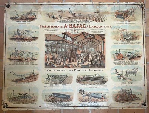 Affiche ancienne charrue - affiche,