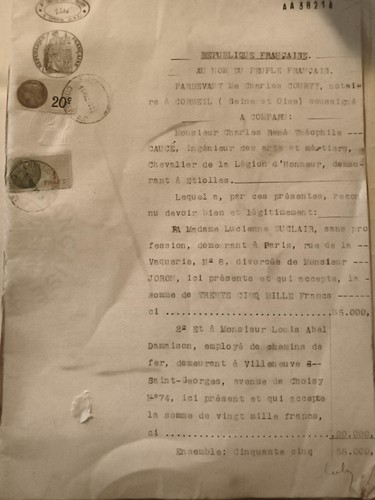Document notarié ancien