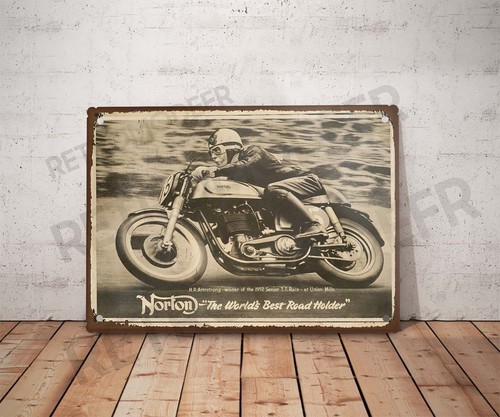 Plaque métal vintage norton - métal,
