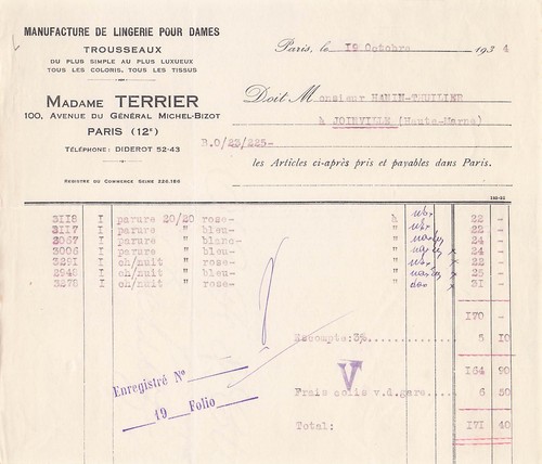 Paris lingere terrier 1934 - paris,