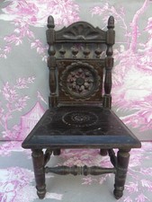 Doll cabinet. Breton furniture. antique toy. RARE Antique Chair VGC