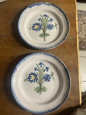 Lot de 2 ASSIETTES en FAIENCE