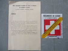 Rare lot Croix Rouge Envoi