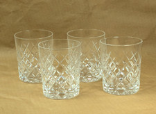 4 Verres à Whisky Rafraichissement Cristal taillé Bayel