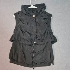 Roxy Women’s Black Puffer Vest XL Sleeveless Zip Jacket Streetwear Y2K