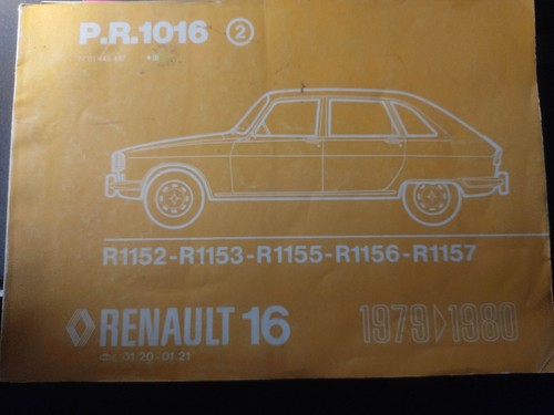 Manuel atelier renault 16 - d’atelier,