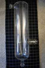 Distillation Cold Trap. 22 inch Very Thick Laboratory Glassware. Hosed 