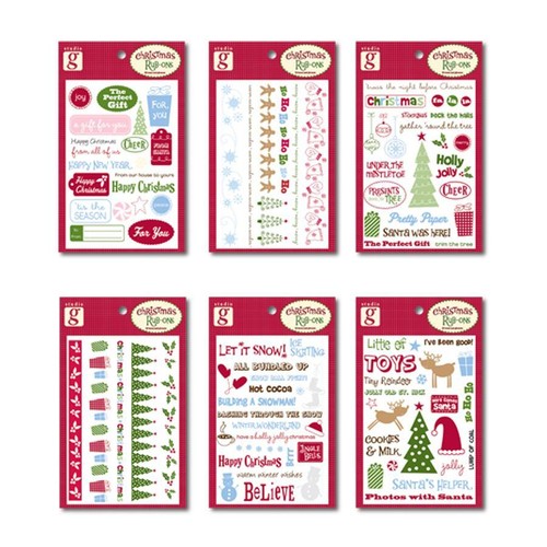 Noël décalques rub ons - décalques, rub-ons