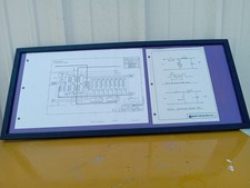 30x12" VINTAGE APPLE  IIE R&D SCHEMATICS FRAMED ART FROM CUPERTINO HQ OFC