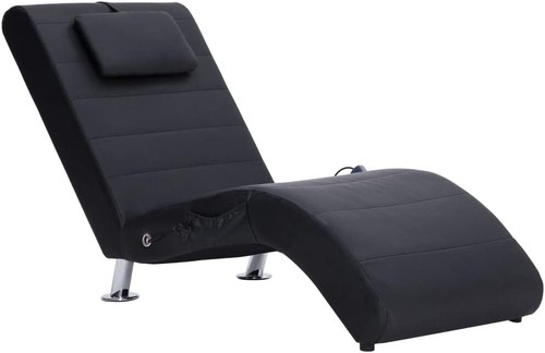 Chaise longue massage noir - de,