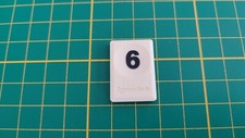 Tuile chiffre 6 noir jeu