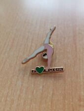 Pin's Pins Pin Enamel 32 Gymnastics BEAM "I love the gym"
