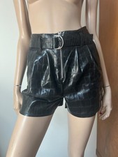 short en simili cuir crocodile