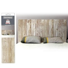 Stickers Tête de lit effet planches de bois